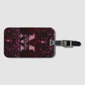 personalisierter eleganter Glitzer Gepäckanhänger (Vorderseite (Horizontal))