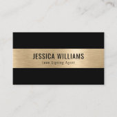 Personalisierter Eleganter Gold Black QR Code Visitenkarte (Vorderseite)