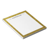 Personalisierter Eleganter Gold Glitter, Modern Mi Notizblock (angewinkelt)