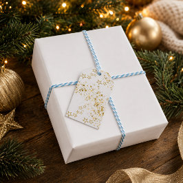 Personalisierter eleganter goldener Stern Weihnach Geschenkanhänger