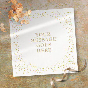 Personalisierter Eleganter Goldstaub-Konfetti Serviette