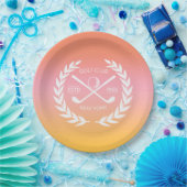 Personalisierter Eleganter Golf Club Pappteller (Party)