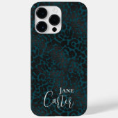 Personalisierter Eleganter Grüner Leopard Case-Mate iPhone Hülle (Rückseite)