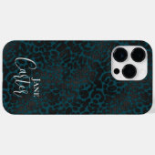 Personalisierter Eleganter Grüner Leopard Case-Mate iPhone Hülle (Rückseite (Horizontal))