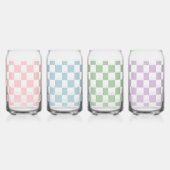 Personalisierter eleganter Karo Patten Vier Farben Dosenglas (Rechts)