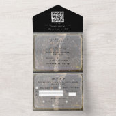 Personalisierter Eleganter Marmor All In One Einladung (Innen Boden)