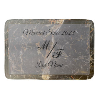 Personalisierter Eleganter Marmor Badematte