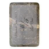 Personalisierter Eleganter Marmor Badematte (Vorderseite Vertikal)