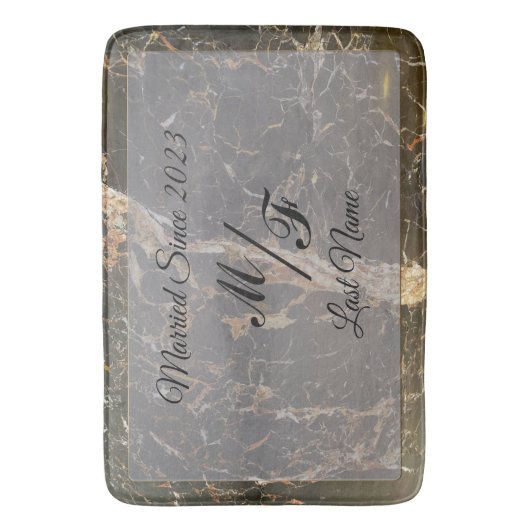 Personalisierter Eleganter Marmor Badematte (Vorderseite Vertikal)
