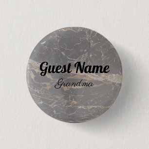 Personalisierter Eleganter Marmor Button