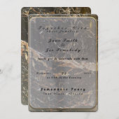 Personalisierter Eleganter Marmor Einladung (Vorne/Hinten)