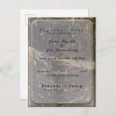 Personalisierter Eleganter Marmor Einladungspostkarte (Vorne/Hinten)