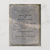 Personalisierter Eleganter Marmor Einladungspostkarte (Vorderseite)