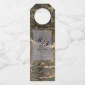 Personalisierter Eleganter Marmor Flaschenanhänger (Vorderseite)