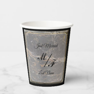 Personalisierter Eleganter Marmor Pappbecher