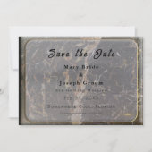 Personalisierter Eleganter Marmor Save The Date (Vorderseite)