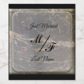 Personalisierter Eleganter Marmor Weinetikett (Einzelnes Label)