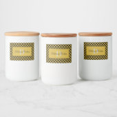 Personalisierter Eleganter Monogramm-Lebensmittel- Lebensmitteletikett (Flaschen)