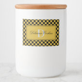 Personalisierter Eleganter Monogramm-Lebensmittel- Lebensmitteletikett (Vorderseite)