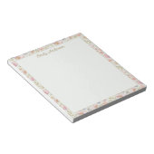Personalisierter Eleganter Monogramm-Schöner Blume Notizblock (angewinkelt)