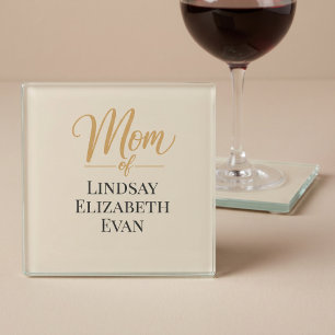 Personalisierter Eleganter Mutter Glasuntersetzer