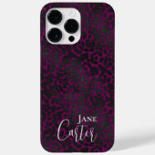 Personalisierter eleganter rosafarbener Leopard Case-Mate iPhone Hülle (Rückseite)