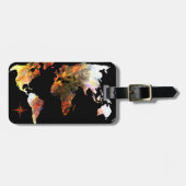 Personalisierter | eleganter schwarzer gepäckanhänger (Vorderseite horizontal)