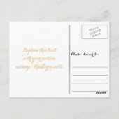 Personalisierter eleganter Script-Abschluss Vielen Postkarte (Rückseite)