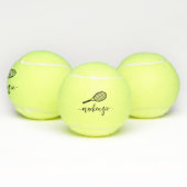 Personalisierter eleganter Script Name Tennis Ball (Multi)