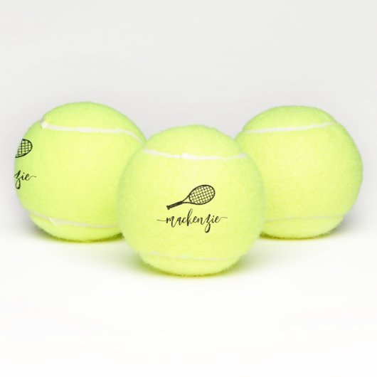 Personalisierter eleganter Script Name Tennis Ball (Multi)