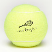 Personalisierter eleganter Script Name Tennis Ball (Vorderseite)