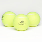 Personalisierter eleganter Script Name Tennis Ball (Multi)