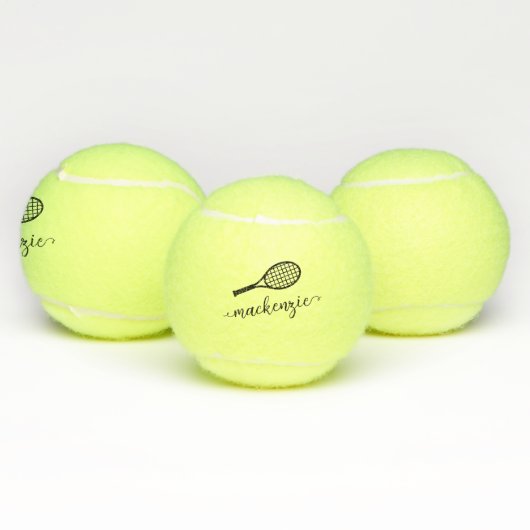 Personalisierter eleganter Script Name Tennis Ball (Multi)
