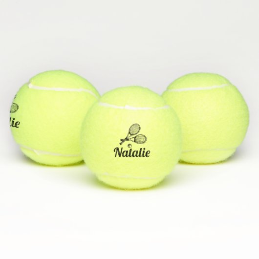 Personalisierter eleganter Script Name Tennis Ball (Multi)