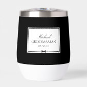 Personalisierter Eleganter Simple Bowtie Trauzeuge (Vorderseite)