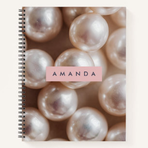 Personalisierter Eleganter Soft Pearl Chic Style Notizblock