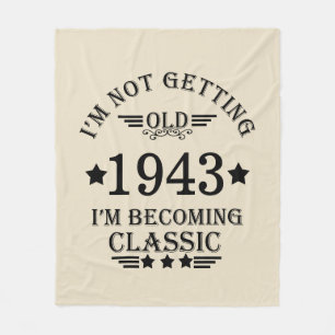 Personalisierter eleganter Vintage 90. Geburtstag  Fleecedecke