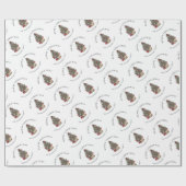 Personalisierter Eleganter Watercolor Weihnachtsba Geschenkpapier (Flach)