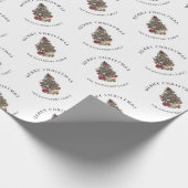 Personalisierter Eleganter Watercolor Weihnachtsba Geschenkpapier (Ecke)