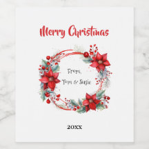 Personalisierter eleganter Weihnachtsstern-Kranz