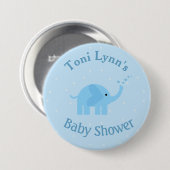 Personalisierter Elephant Baby Showknopf Button (Vorne & Hinten)