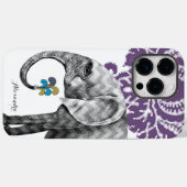 Personalisierter Elephant Damask iPhone 7 Fall Case-Mate iPhone Hülle (Rückseite (Horizontal))