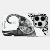 Personalisierter Elephant Damask iPhone 7 Fall Case-Mate iPhone Hülle (Rückseite (Horizontal))