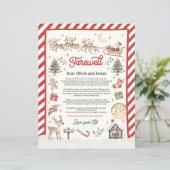 Personalisierter Elf-Ruhestand Brief Goodbye Elf (Stehend Vorderseite)