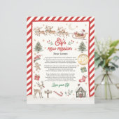 Personalisierter Elf-Ruhestand Brief Goodbye Elf (Stehend Vorderseite)