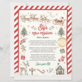 Personalisierter Elf-Ruhestand Brief Goodbye Elf (Vorderseite)