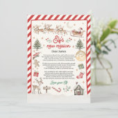 Personalisierter Elf-Ruhestand Brief Goodbye Elf Einladung (Stehend Vorderseite)