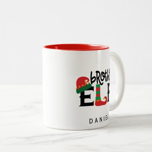 Personalisierter Elf Zweifarbige Tasse (VorderseiteRechts)