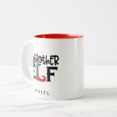 Personalisierter Elf Zweifarbige Tasse (Vorderseite Links)