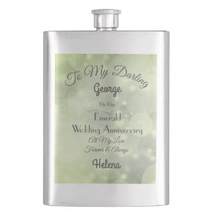Personalisierter Emerald Wedding Classic Flask Flachmann